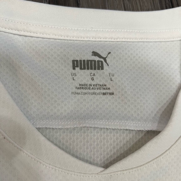 Puma Men's White and Navy Italy Jersey - Picture 2 of 2